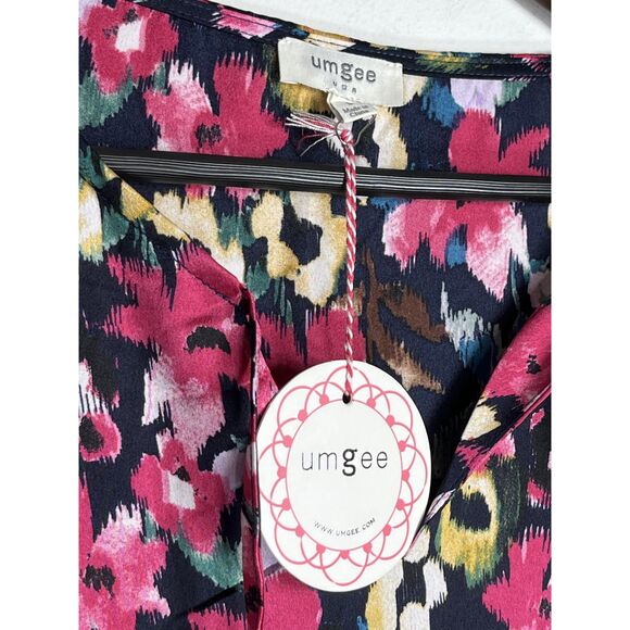 Umgee NWT Boutique Gypsy Boho Floral Impressionist Paint Dress S M L - Picture 8 of 10